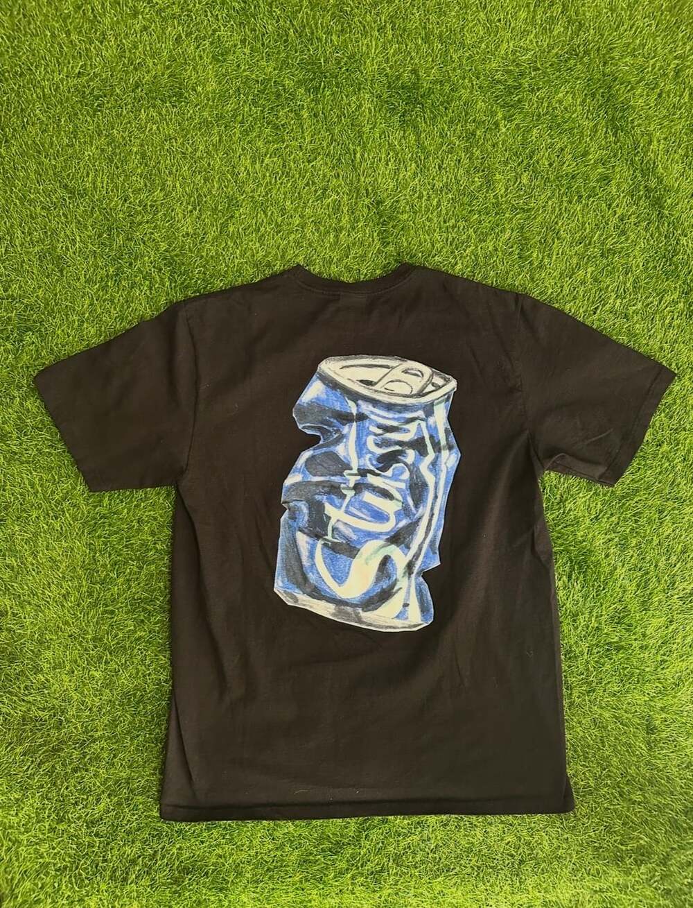 Stussy Soda Can T-Shirt Size M Black Graphic Tee